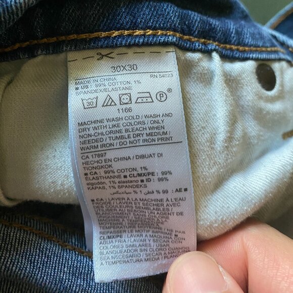 Blue straight fit jeans 30/30 - Picture 2 of 2